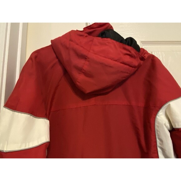 Vtg Y2K Lei Jacket Womens L Red White Ski Snowboard Winter Coat Hoodie L.E.I - Picture 8 of 16
